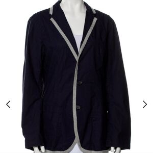 Michael Kors Dark Blue Blazer with Light Gray Trim